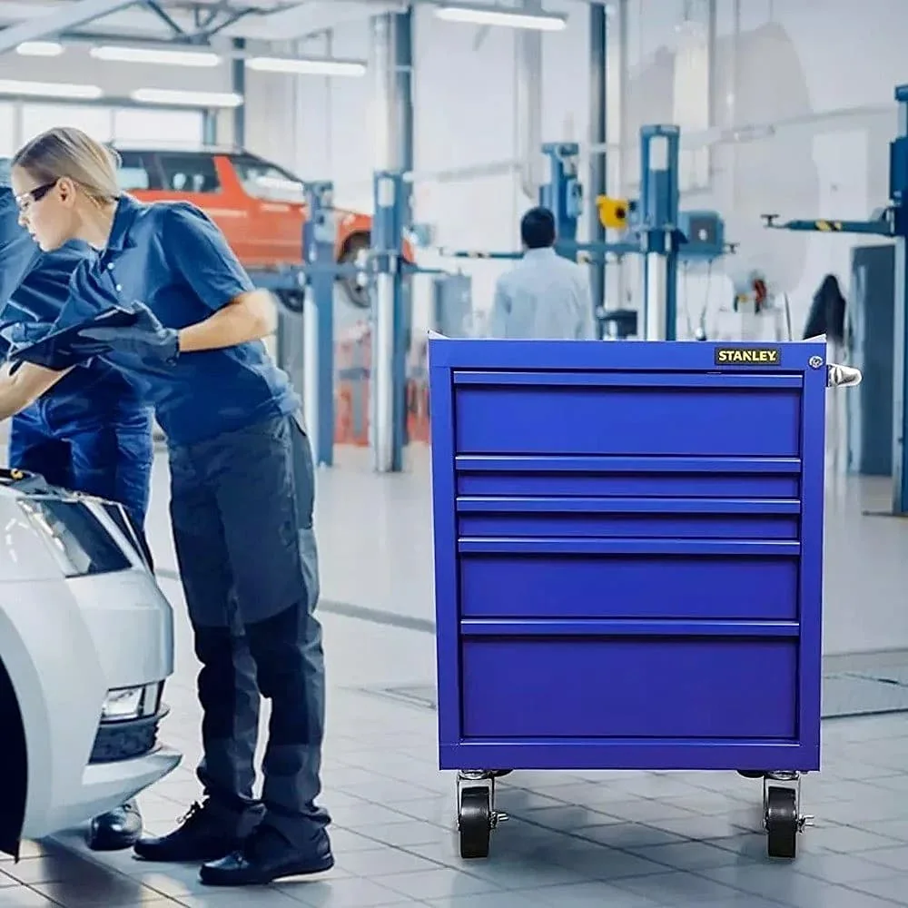 Stanley 5 Drawer Eco Roller Cabinet (Blue Color), STST74421-8