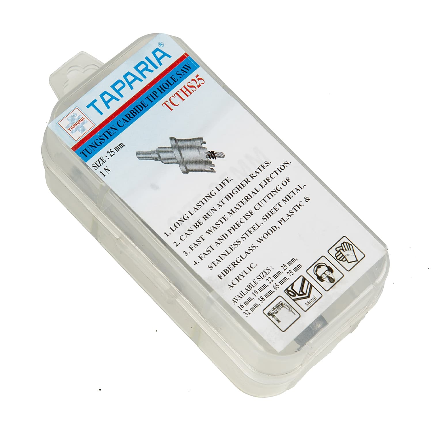 Taparia 25 mm Tungsten Carbide Tip Holesaw, TCTHS25