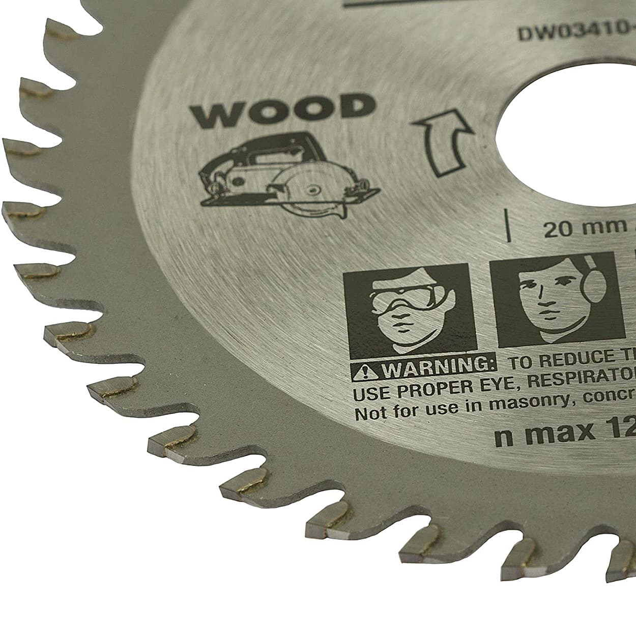 Dewalt 4 inch / 110 mm TCT Circular Saw Blade For Cutting MDF Plywood & Laminated Wood (40 Teeth), DW03410-IN