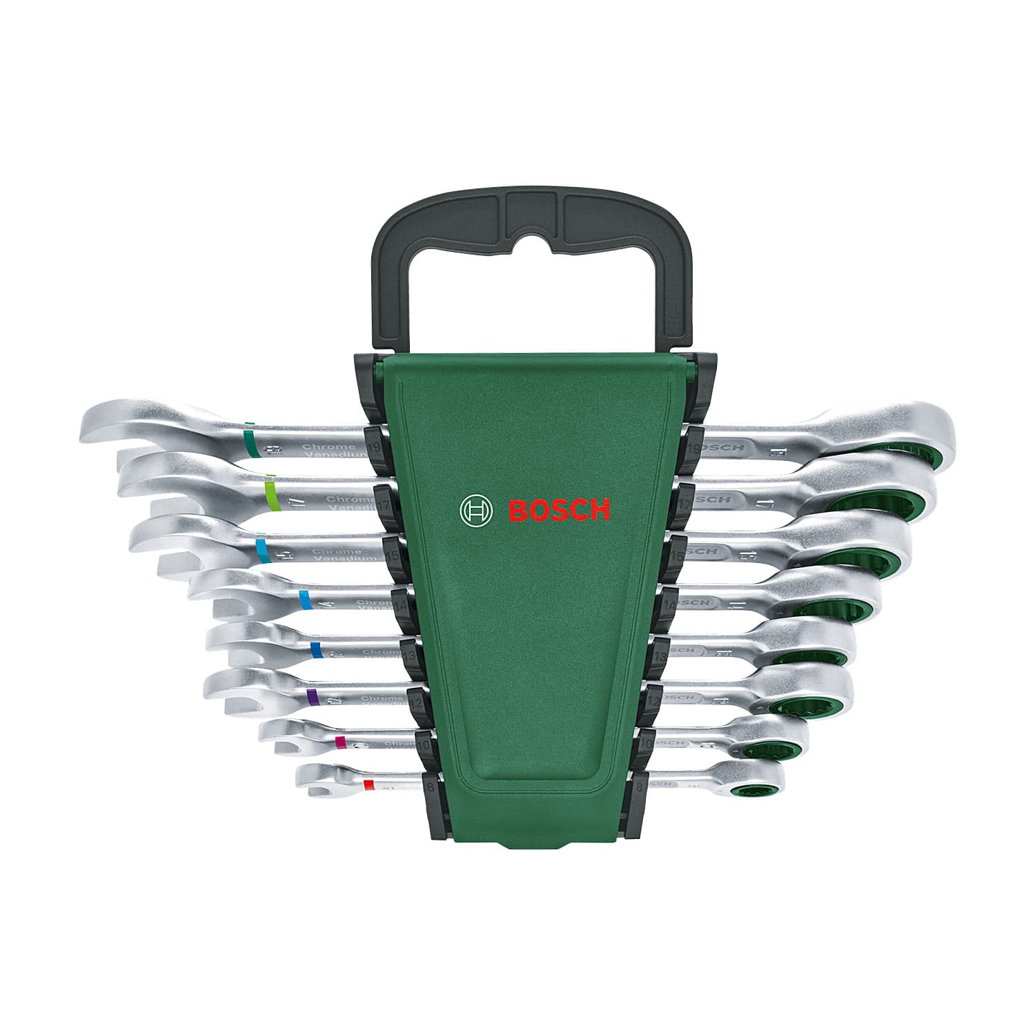 Bosch 8 Pcs Ratchet Combination Wrench Set, 1 600 A02 7PS