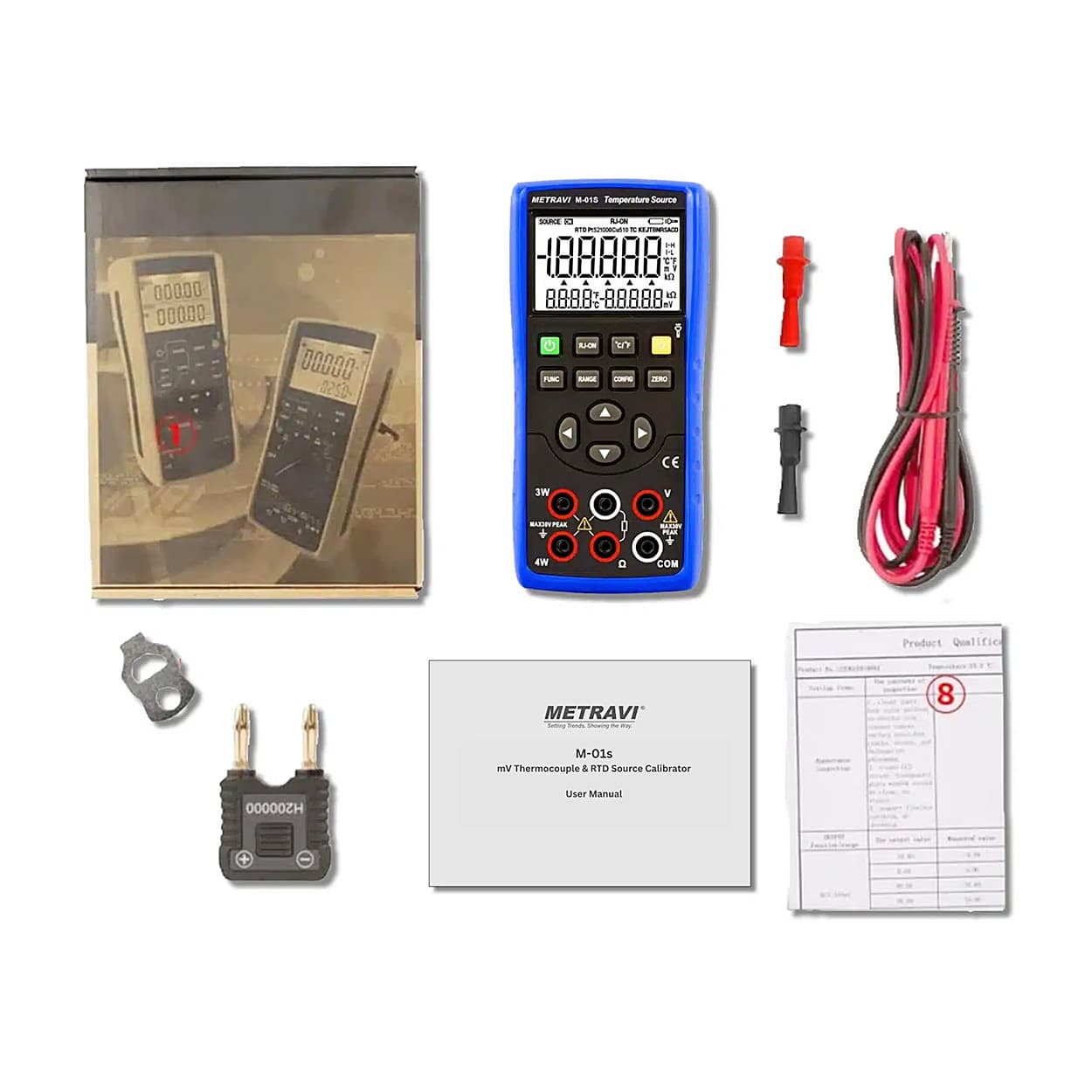 Metravi 6 Digit 0.05% Accuracy mV Thermocouple & RTD Source Calibrator, M-01S