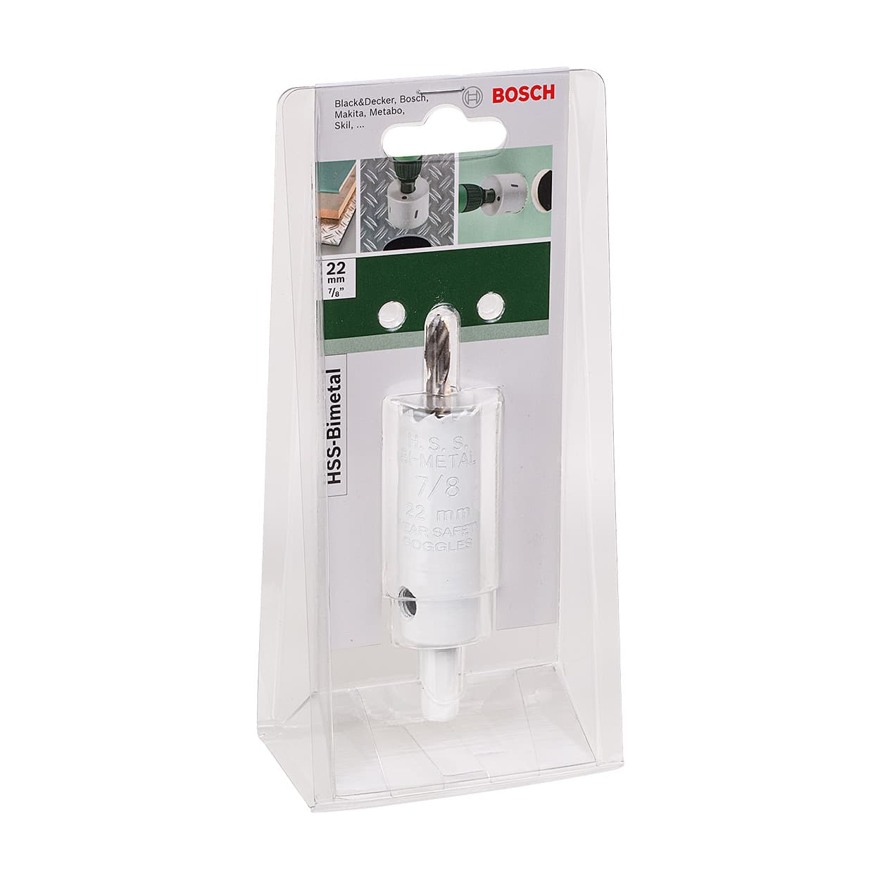 Bosch 22 mm HSS Bi-Metal Holesaw with Adaptor, 2 609 255 602