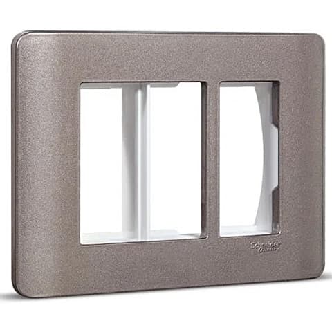 Schneider Electric Zencelo 3 M Grid & 3 Module Cover Frame - Silver Bronze (Pack of 10 Pcs), IN8403C(SZ)