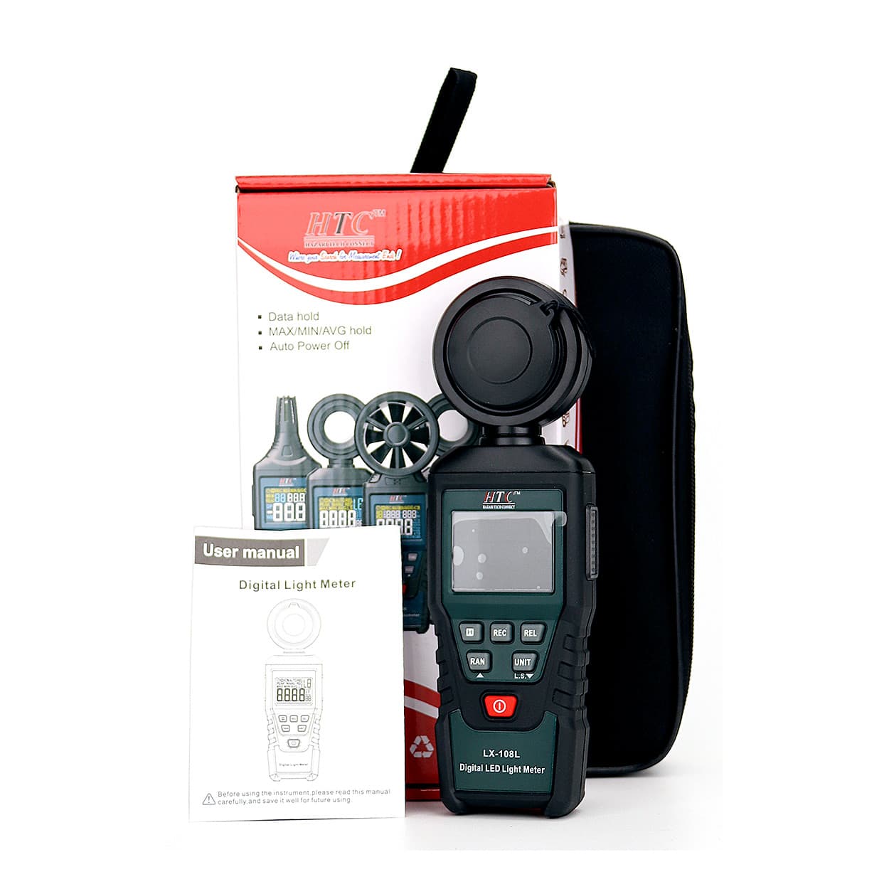 HTC 0 - 20000 FC / 0 - 200000 LED Lux Meter, LX-108L