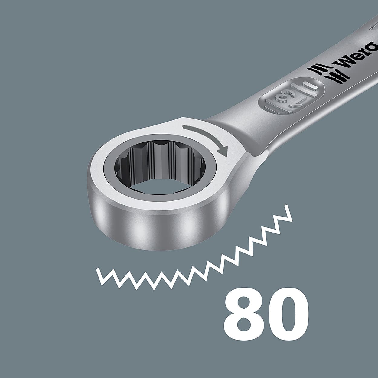 Wera 6000 Joker 8 Imperial Set 1 of Ratcheting Combination Wrenches Imperial, 05020012001