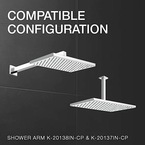 Kohler ModernLife 330 x 230 mm Single Function Rain Head In Polished Chrome Finish, K-27731IN-CP