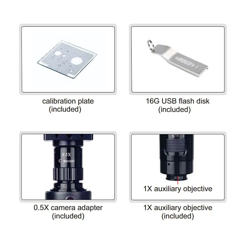 Insize 20 - 123X Flexible Arm Auto Focus Digital Microscope with Magnetic Stand, 5317-AF109