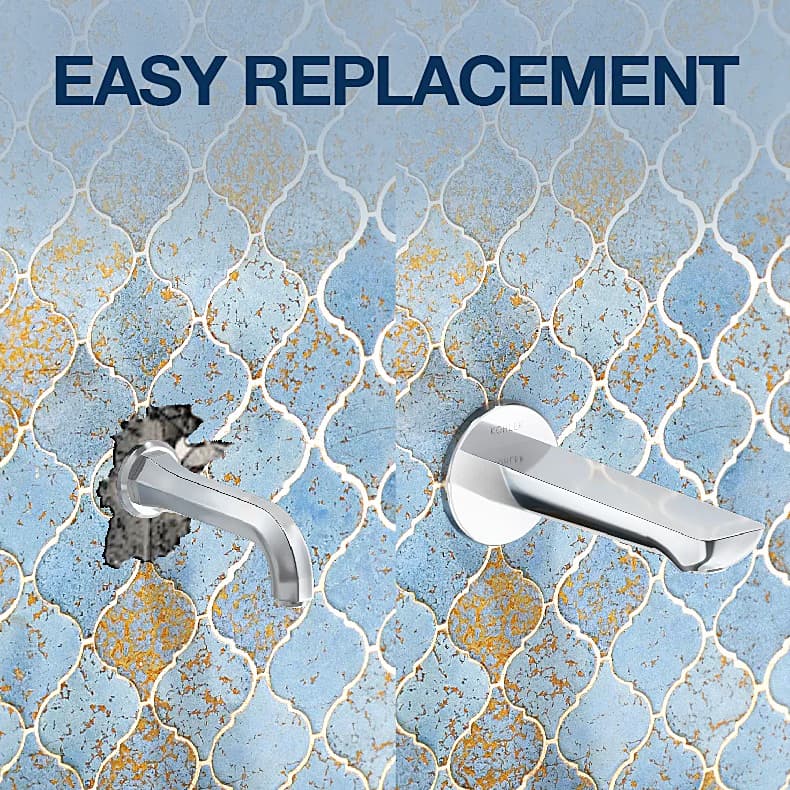Kohler Fore Tri Bath Spout Without Diverter In Polished Chrome Finish, K-27490IN-CP