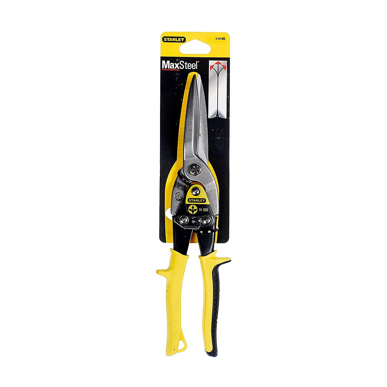 Stanley 300 mm / 12 inch FatMax Straight Compound Action Aviation Snips (Long Cut BI-MAT), 2-14-566