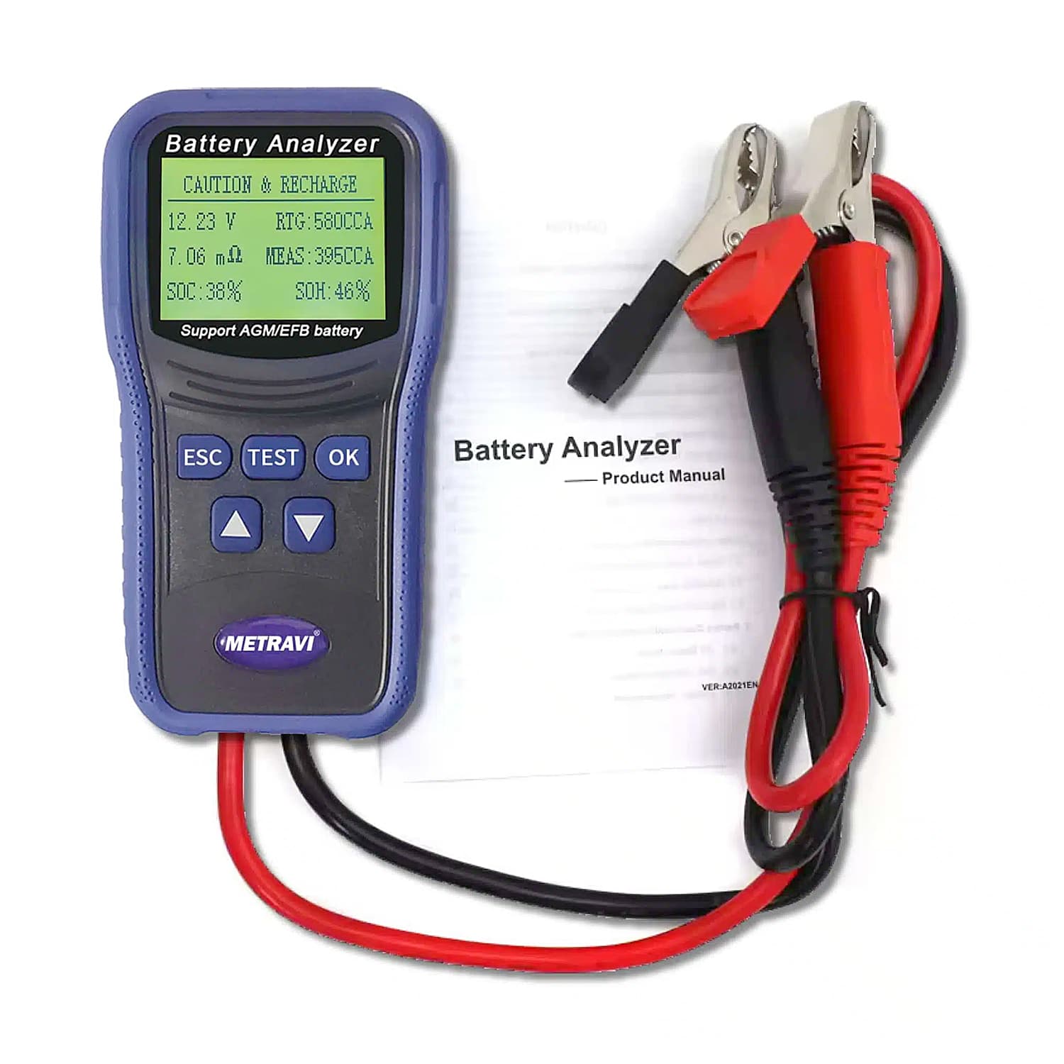 Metravi 100CCA - 2000CCA Battery Analyser, BT-200