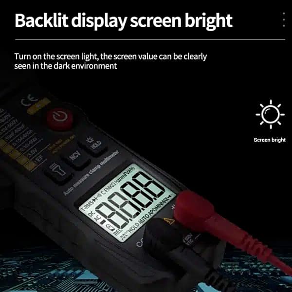 Metravi 3-5/6 Digit / 600A Digital TRMS AC/DC Clamp Meter, DT-115A