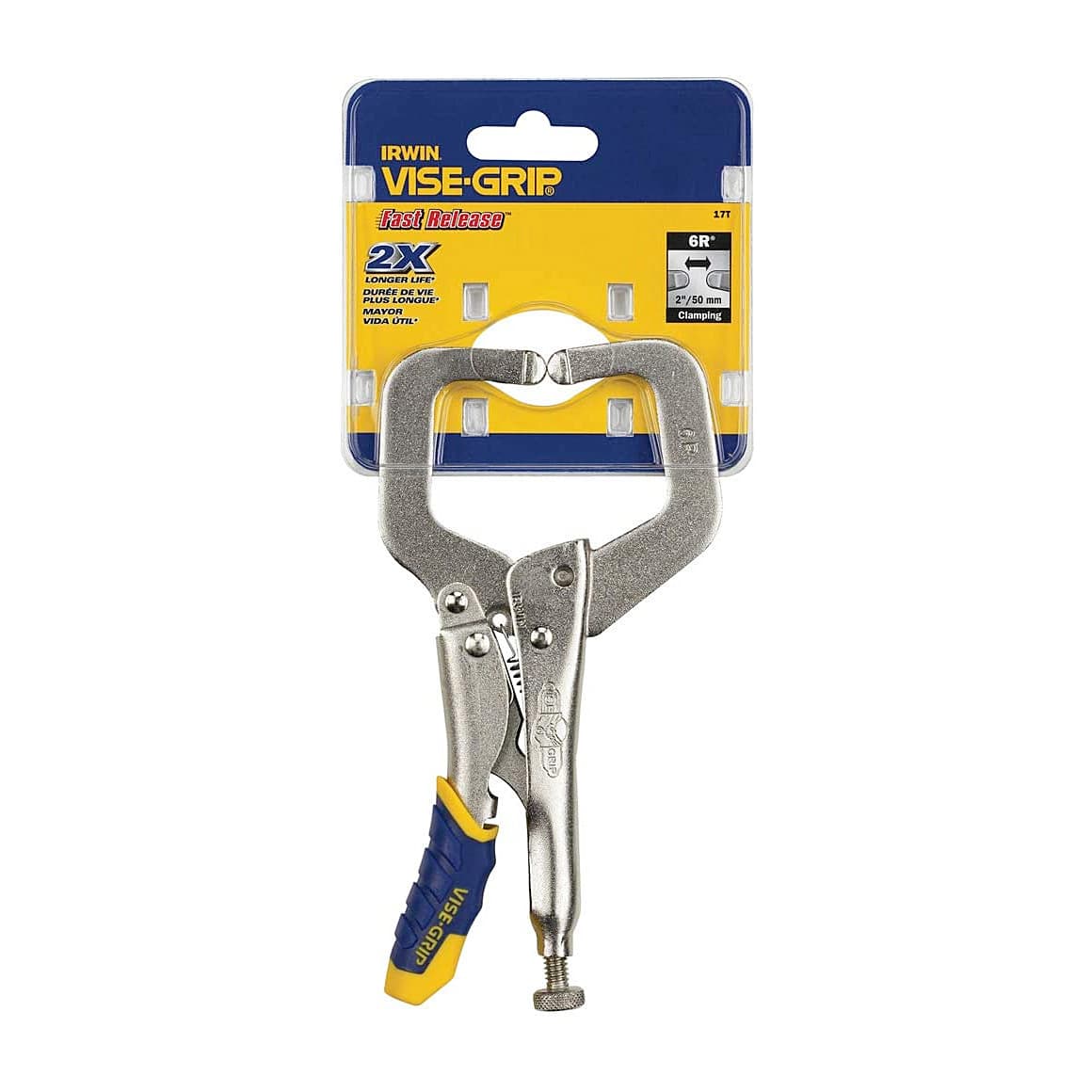 Irwin 6 inch / 150 mm Steel Fast Release Long Nose Locking Plier With Wire Cutter, 17T
