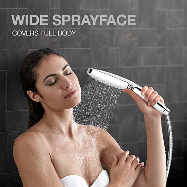Kohler Rain Duet Square Hand Shower Without Hose In Polished Chrome Finish, K-97009IN-CP