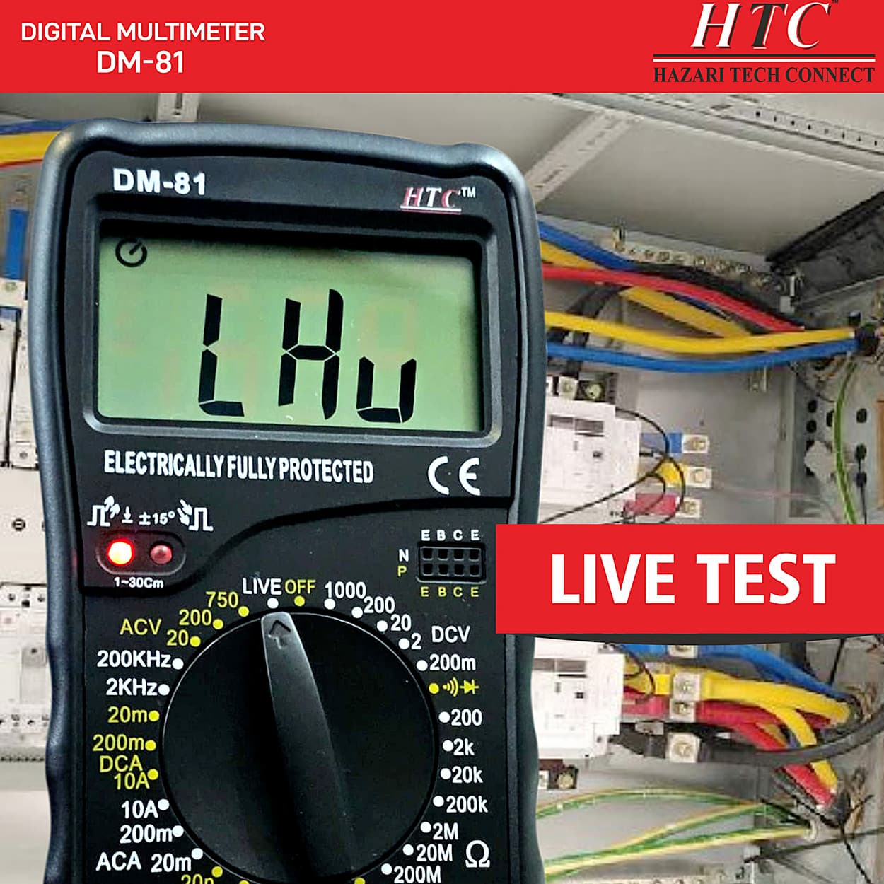 HTC 3-1/2 Digit / 1999 Count True RMS Digital Manual Multimeter, DM-81