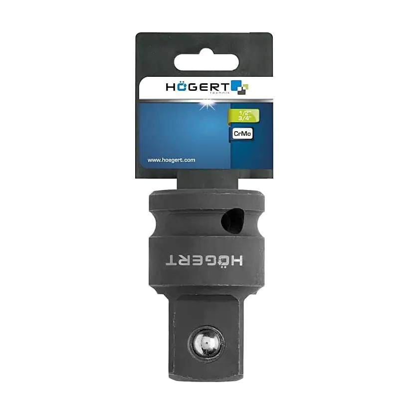Hogert 3/4 inch (M) x 1/2 inch (F) Sq. Drive Impact Adapter, HT4R324