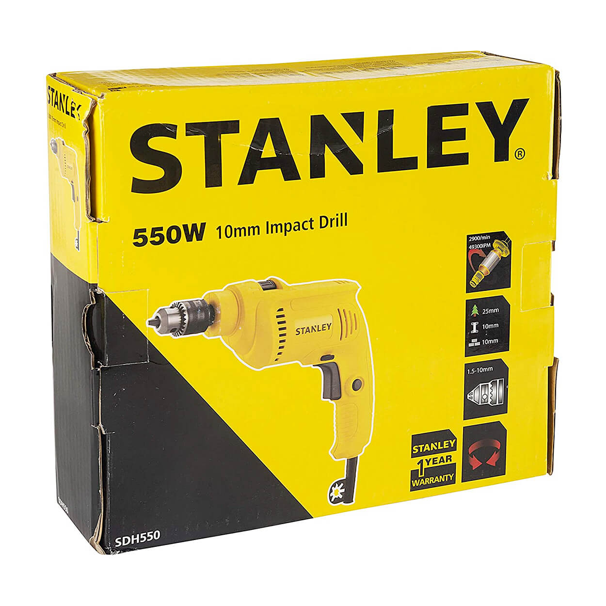 Stanley 10mm 550W Hammer Drill, SDH550-IN