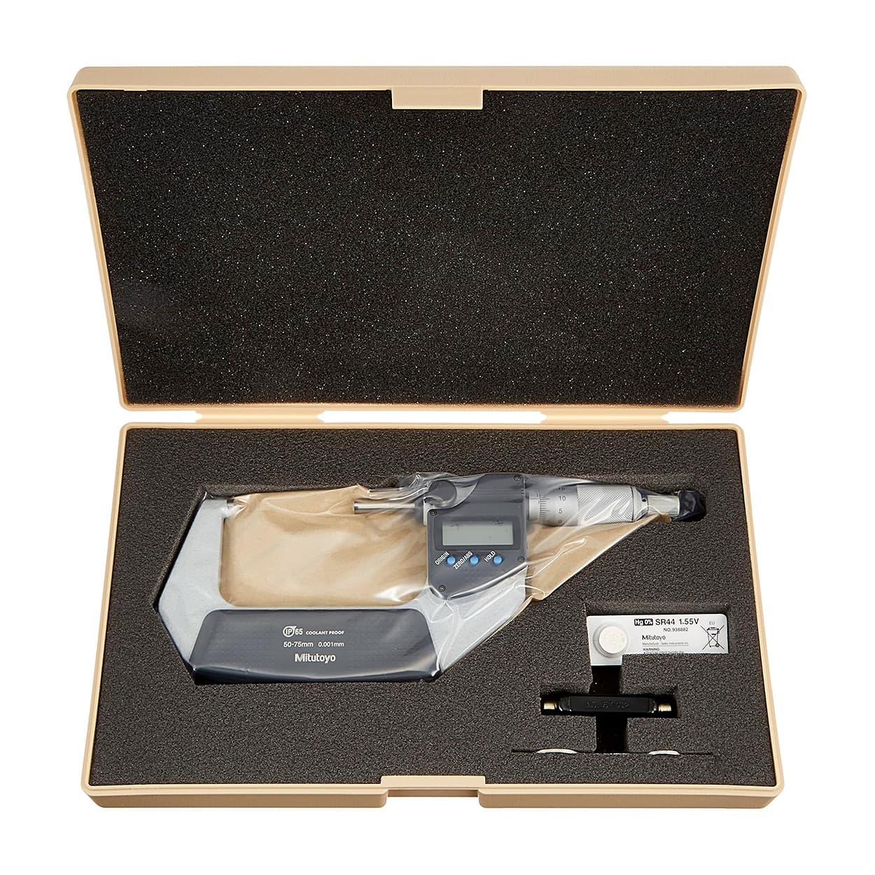 Mitutoyo 50 - 75 mm Digital Micrometer Without Data Output (IP65 Coolant-Proof), 293-242-30