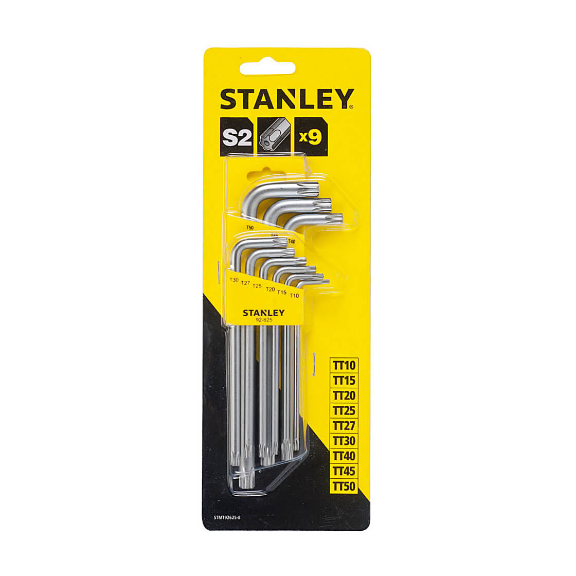 Stanley 9 Pcs Long Torx Hex Key Set (T10 To T50), STMT92625-8