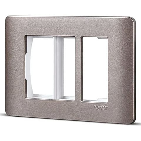 Schneider Electric Zencelo 3 M Grid & 3 Module Cover Frame - Silver Bronze (Pack of 10 Pcs), IN8403C(SZ)
