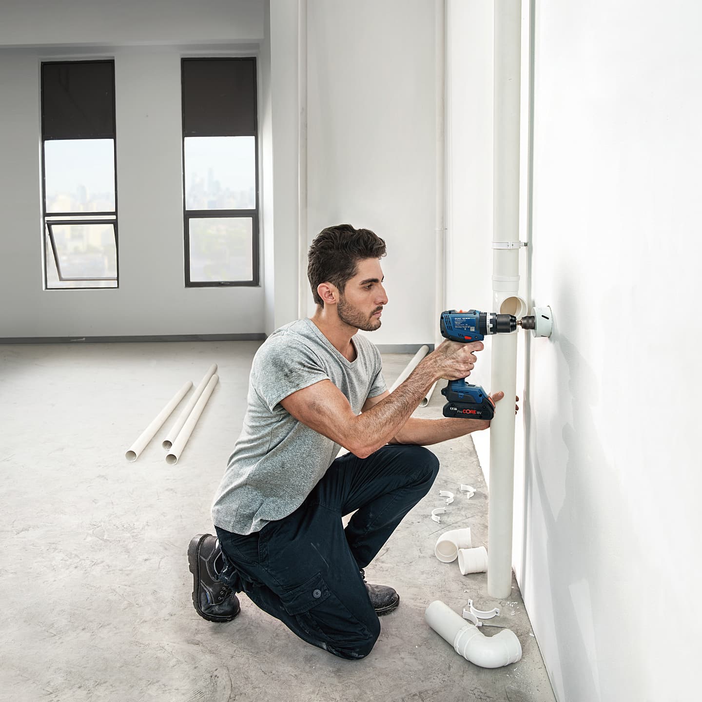 Bosch 18V / 13 mm Professional Cordless Drill Driver (Bare Tool), GSR 18V-65