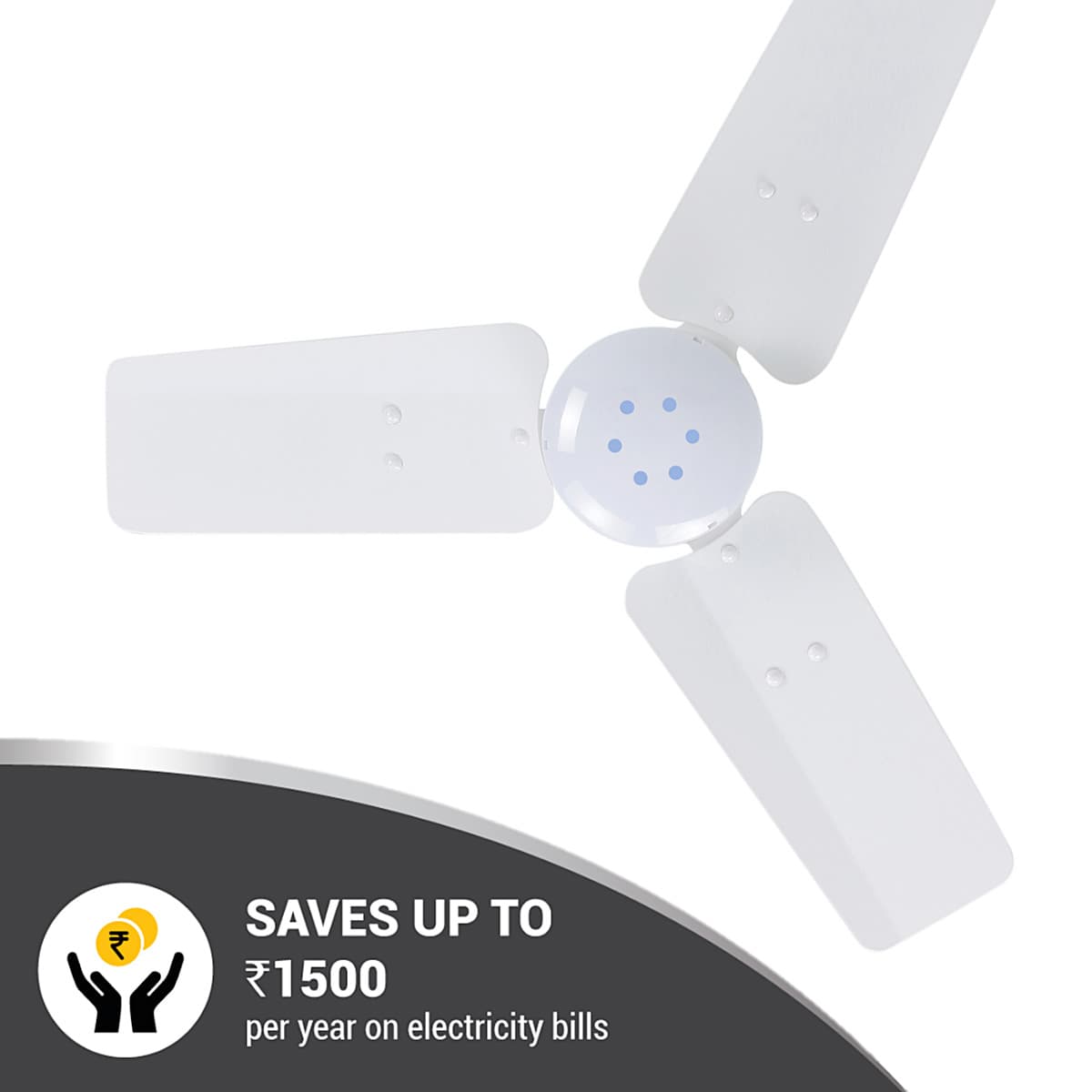 Atomberg Renesa 600 mm Energy Efficient Ceiling Fan With BLDC Motor & Remote (White)