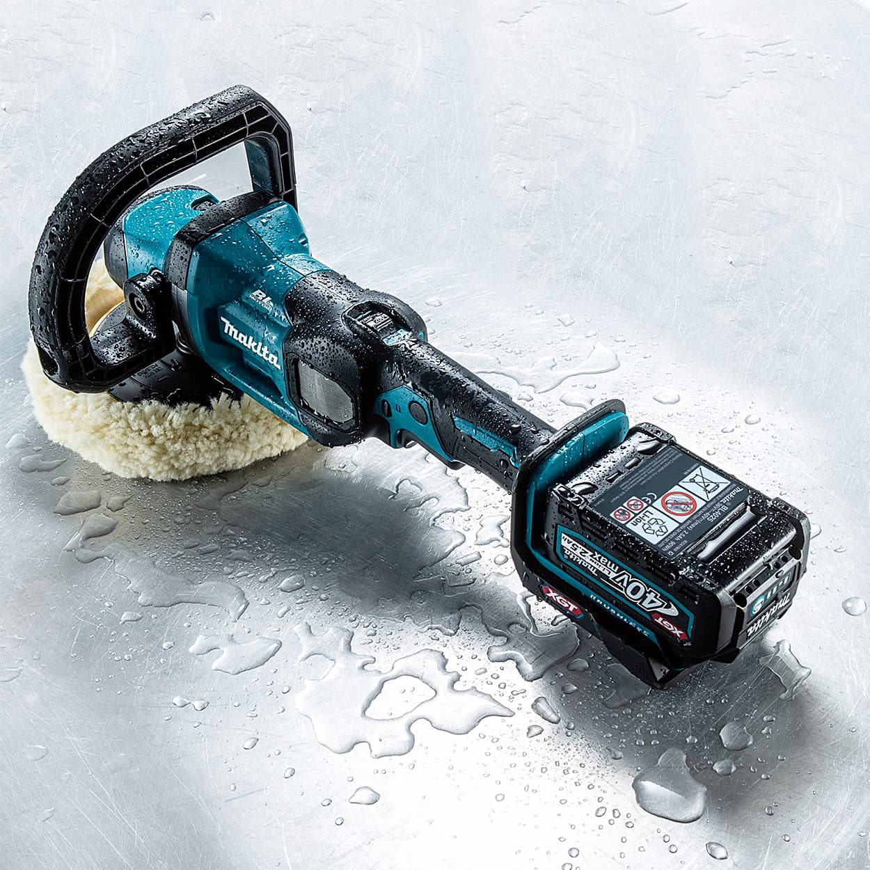 Makita 40V Max XGT BL 180 mm (7") Cordless Polisher with Rapid Charger & 1 Pcs 4.0Ah Batteries, PV001GM101
