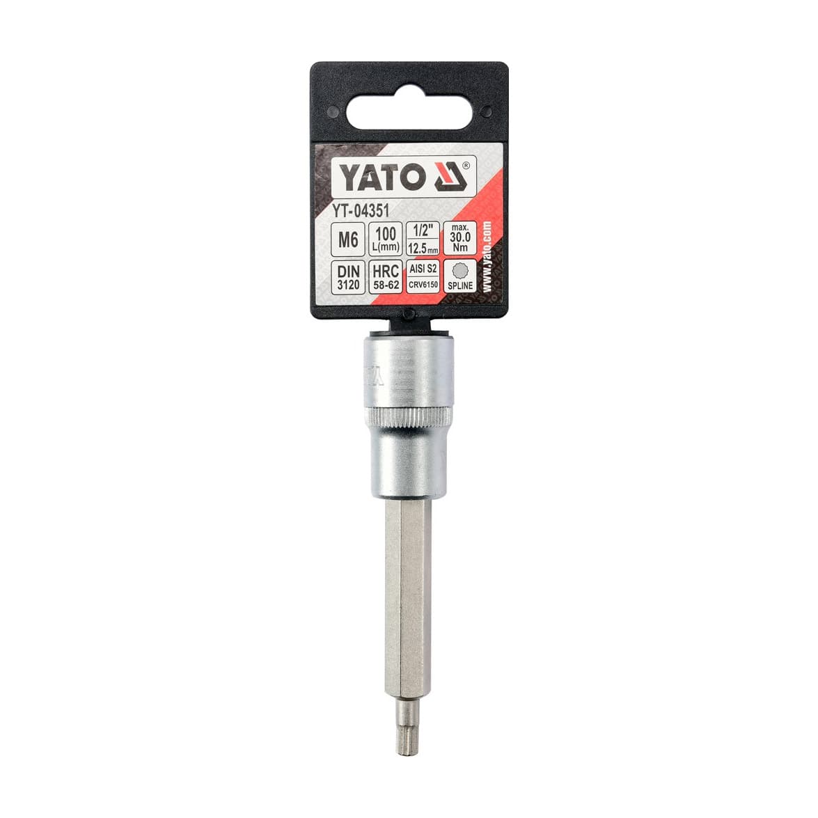 Yato M16 mm, 1/2 Square Drive Spline Bit Sockets, YT-04356