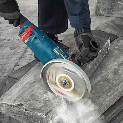 Bosch 180mm / 7 inch 2400W Professional Heavy Duty Large Angle Grinder (Cyclon Tech), GWS 24-180 JZ