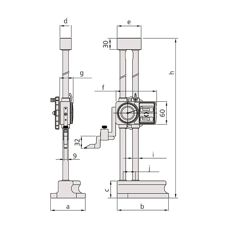 Mitutoyo 0 - 18 inch Dial Height Gauge with Digital Counter, 192-151