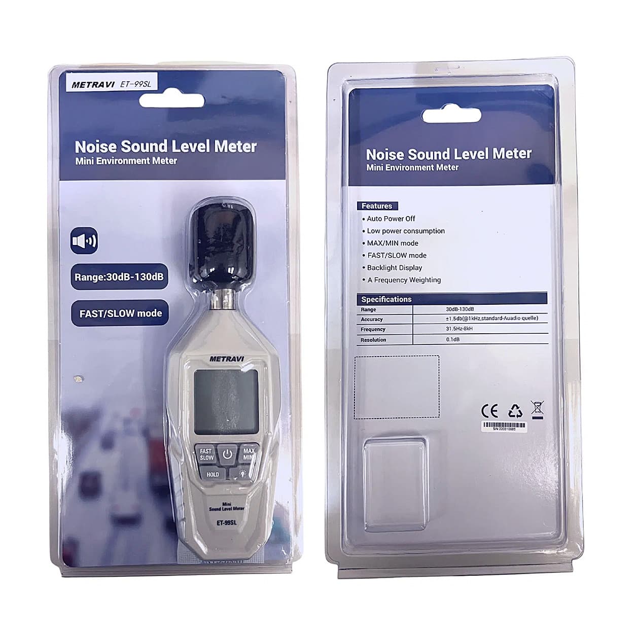 Metravi 3-1/2 Digits Digital Sound Level Meter (Mini Environment Meter), ET-99SL