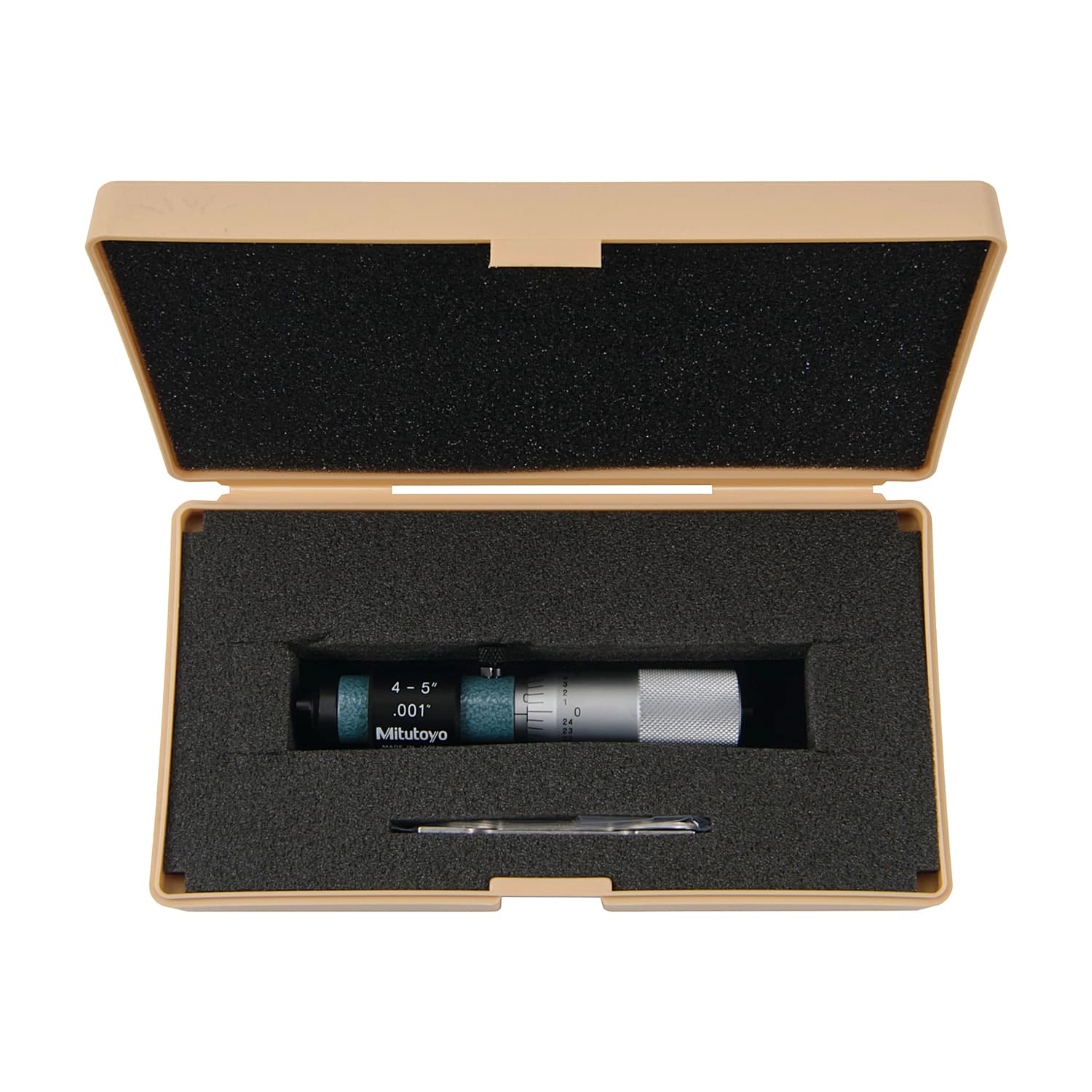 Mitutoyo 4 - 5 inch Tubular Inside Micrometer With Spindle Lock, 133-225