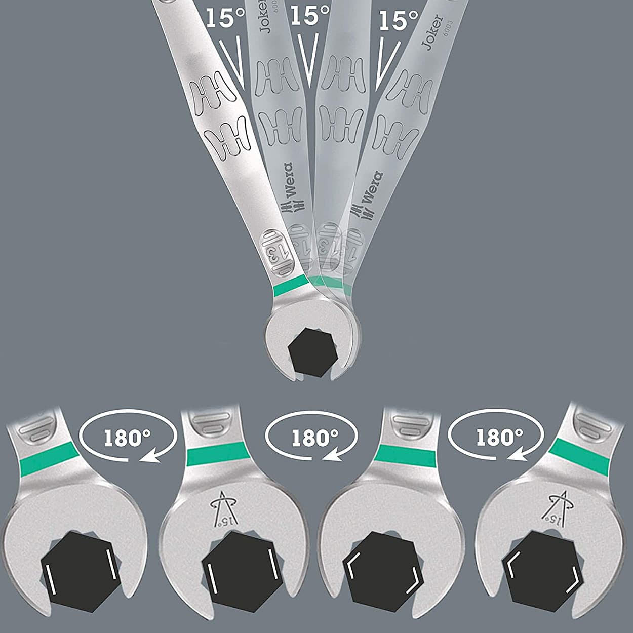 Wera 6003 Joker 11 Set 1 Combination Wrench, 05020231001