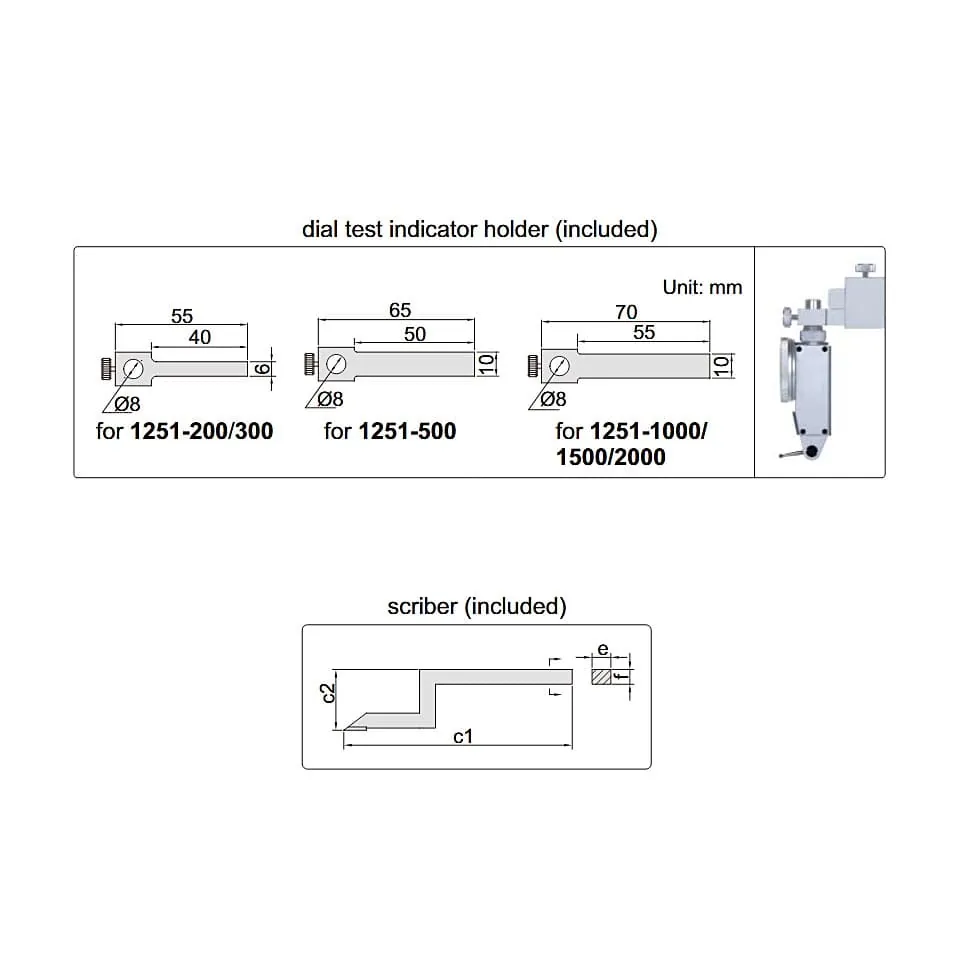 Insize 200 mm Vernier Height Gauge (Basic Type), 1251-200