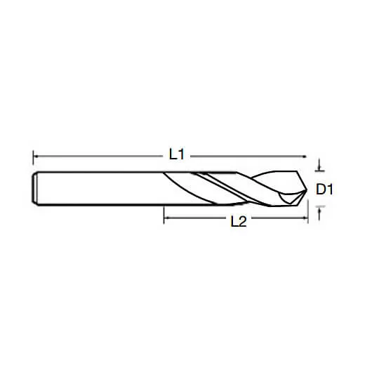 Totem 15/32 inch Dia. HSS Parallel Shank Twist Drill (Stub Series), FBR0200957