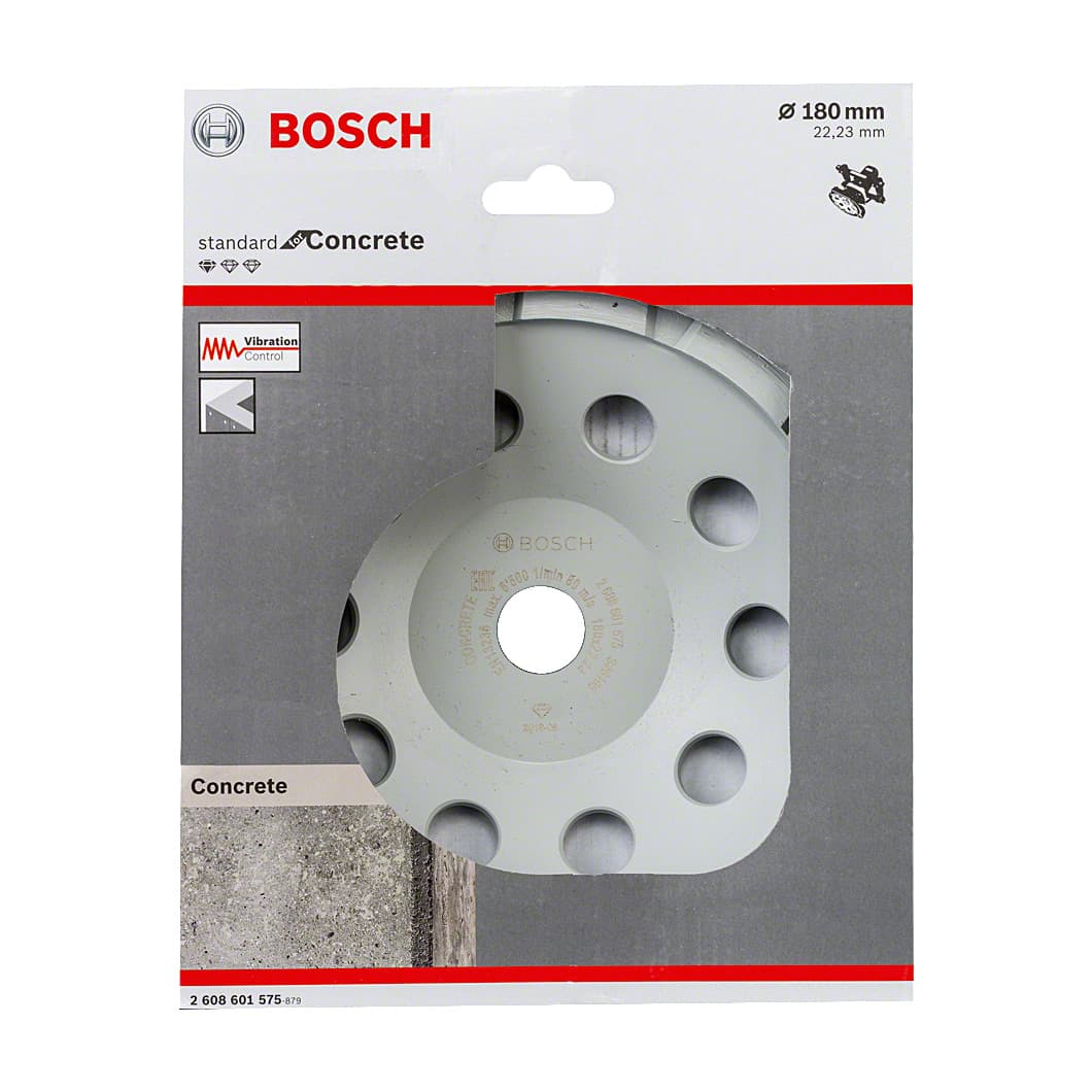 Bosch 180 x 5.00 mm 7 Inch Eco Diamond Cup Wheel Standard For Concrete, 2 608 601 575