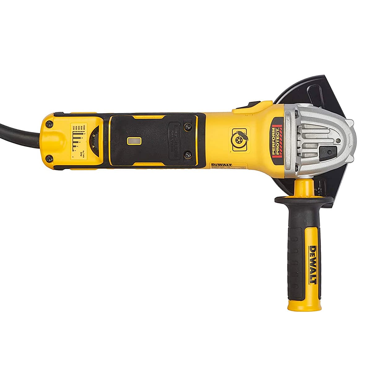 Dewalt 125mm / 5 inch 1700W Heavy Duty Brushless Medium Angle Grinder Perform & Protect Shield, DWE4357-QS