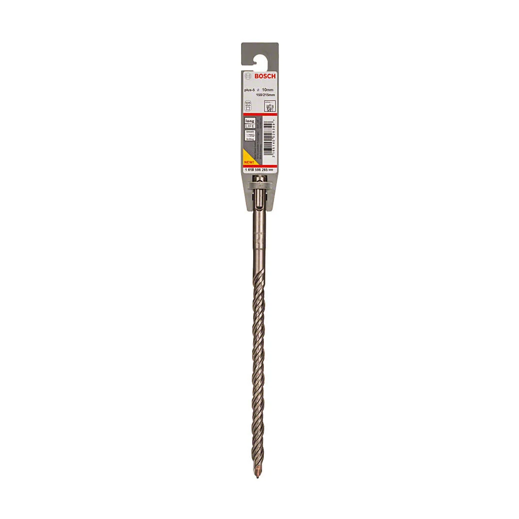 Bosch 10 x 215 mm SDS Plus-5 Drill Bits, 1 618 596 265