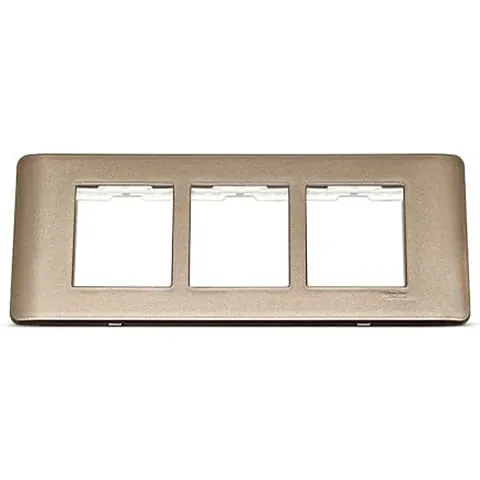 Schneider Electric Zencelo 6 M Grid & 6 Module Cover Frame - Silver Bronze (Pack of 5 Pcs), IN8406C(SZ)
