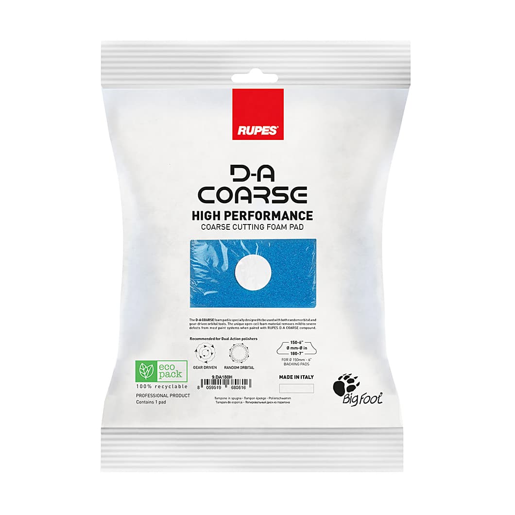Rupes 150 / 180 mm Dia. D-A Coarse Cutting Foam Pad, 9.DA180H