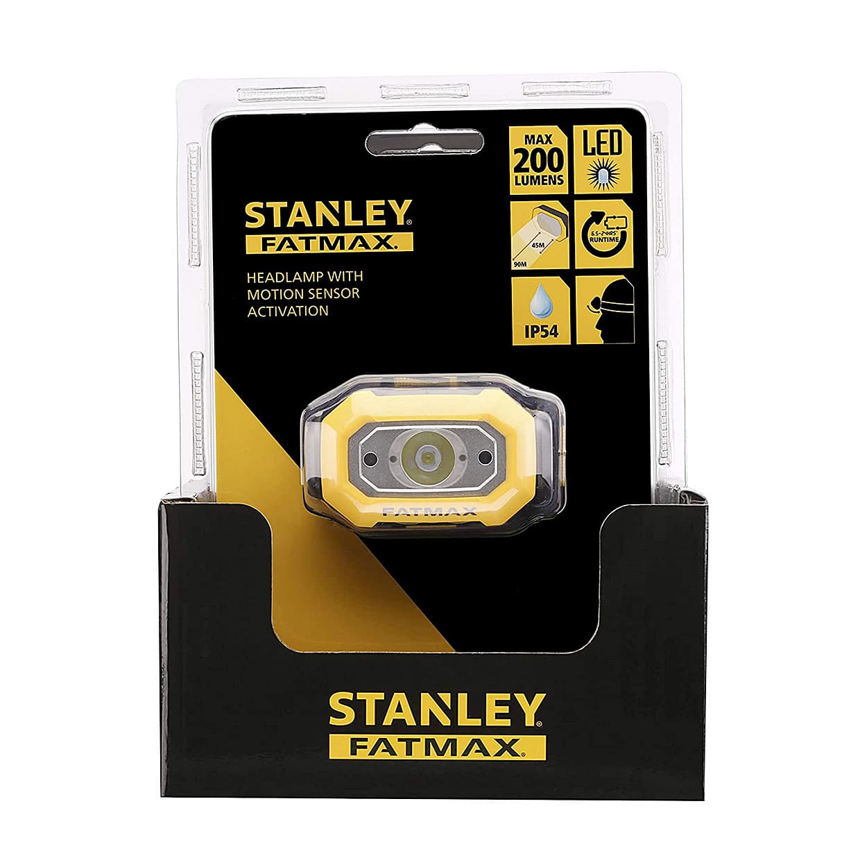 Stanley FatMax 200 Lumens Head Lamp With Motion Sensor Activation, FMHT81509-0