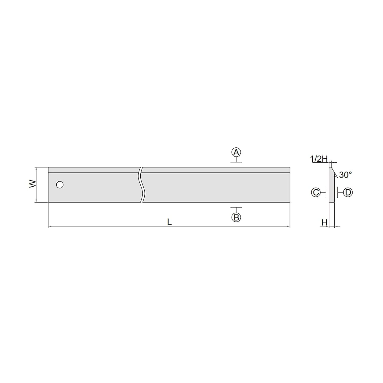 Insize 610 mm / 24 inch Precision Straight Edge with Beveled Edge, 7118-600