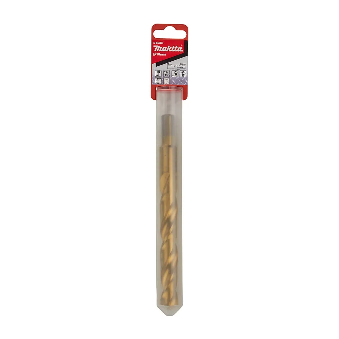 Makita 18 mm HSS-Tin Metal Drill Bits, D-65785