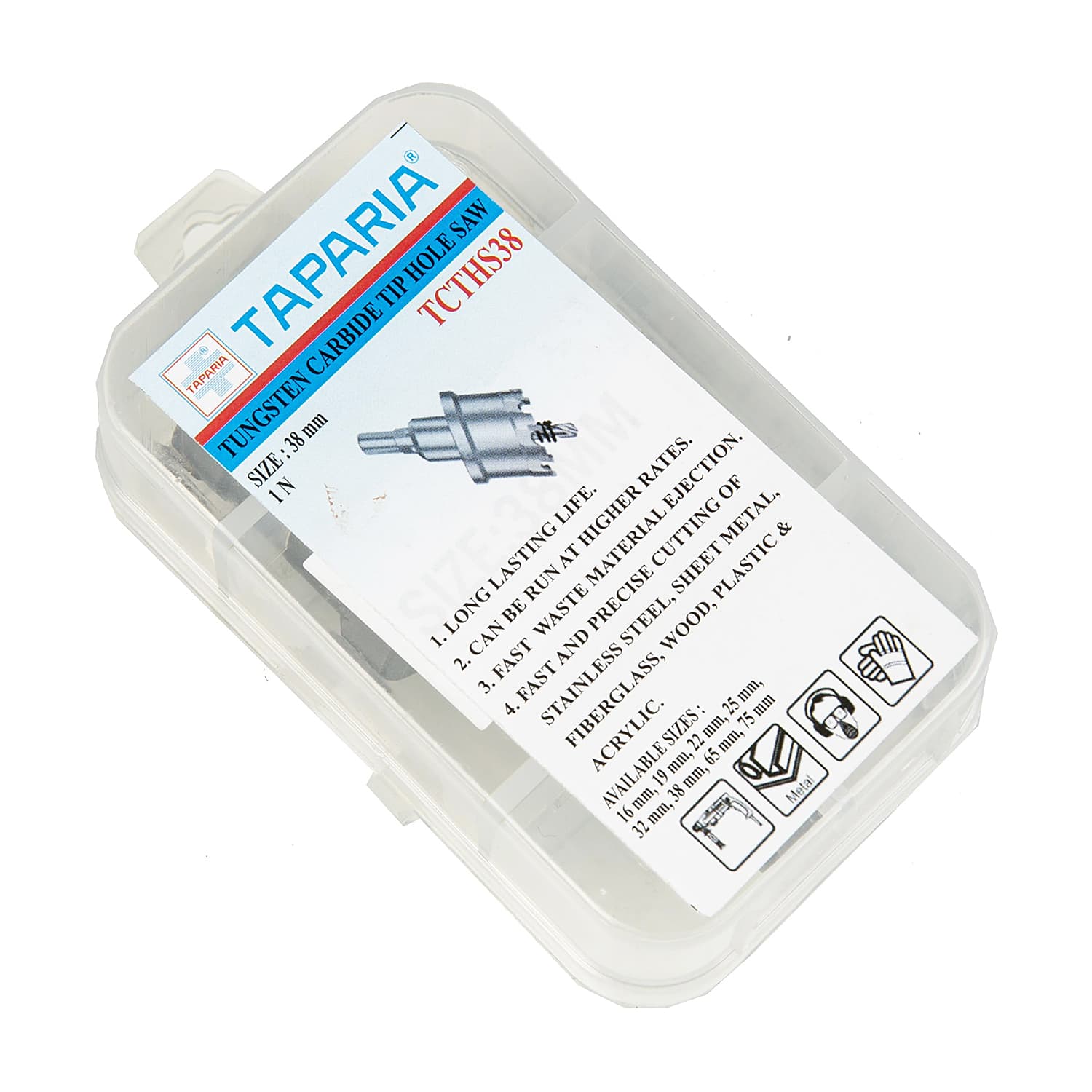 Taparia 38 mm Tungsten Carbide Tip Holesaw, TCTHS38