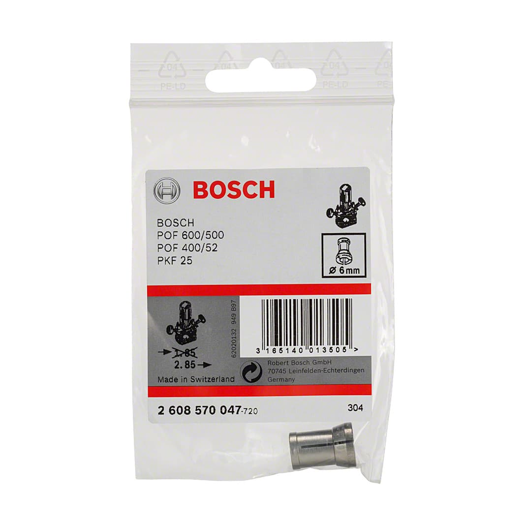 Bosch 6 mm Dia. Collet Without Locking Nut, 2 608 570 047