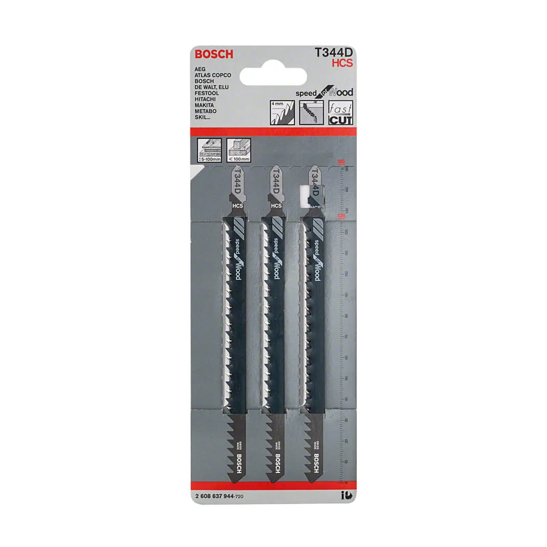 Bosch 152 mm Jigsaw Blades Speed for Wood (T 344 D), 2 608 637 944