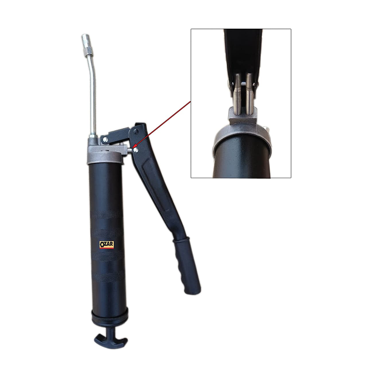 Ozar 500 cc or 15 oz High Output Grease Gun with Double Piston, AGG-8784