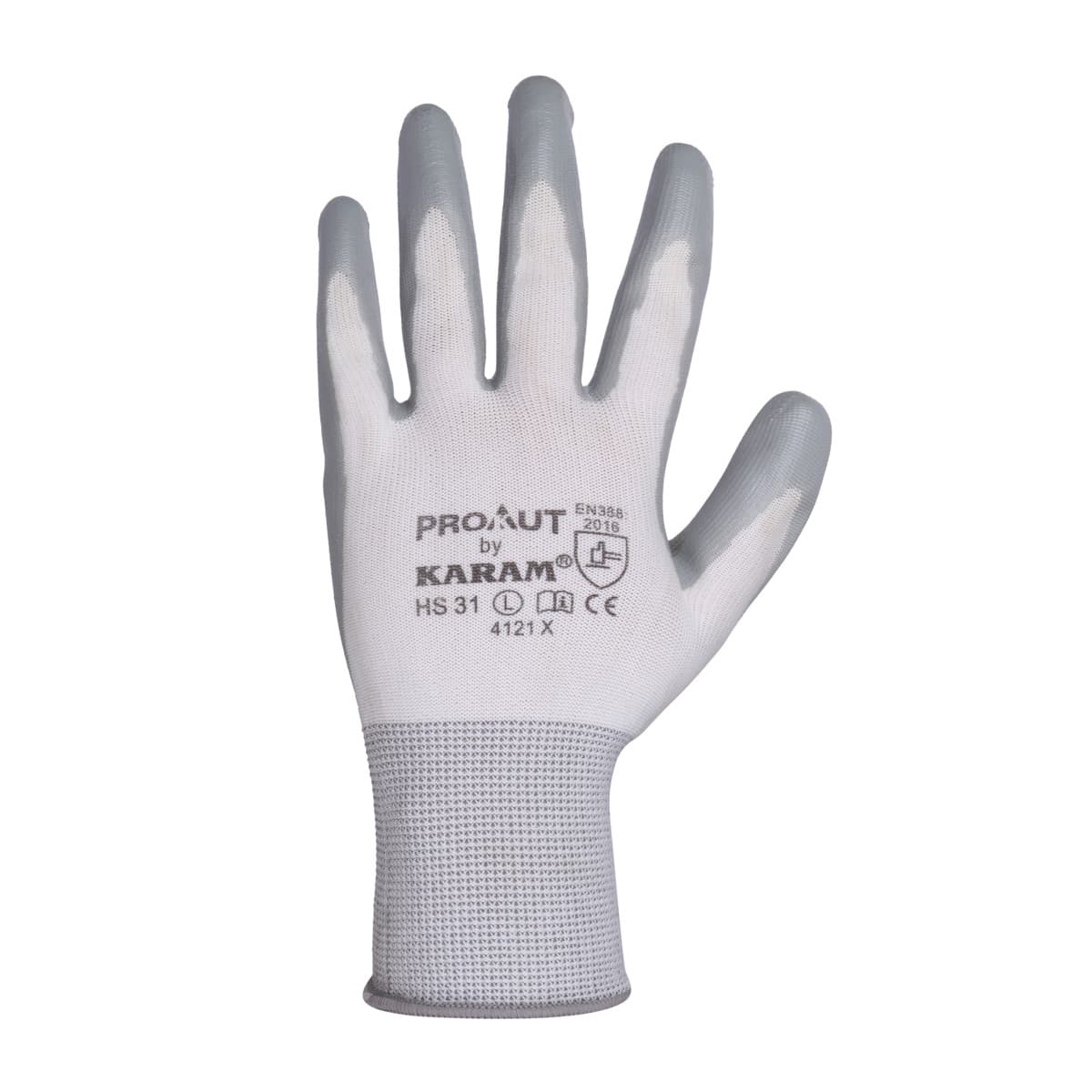 Karam White Supported Hand Gloves (Extra Large), HS31