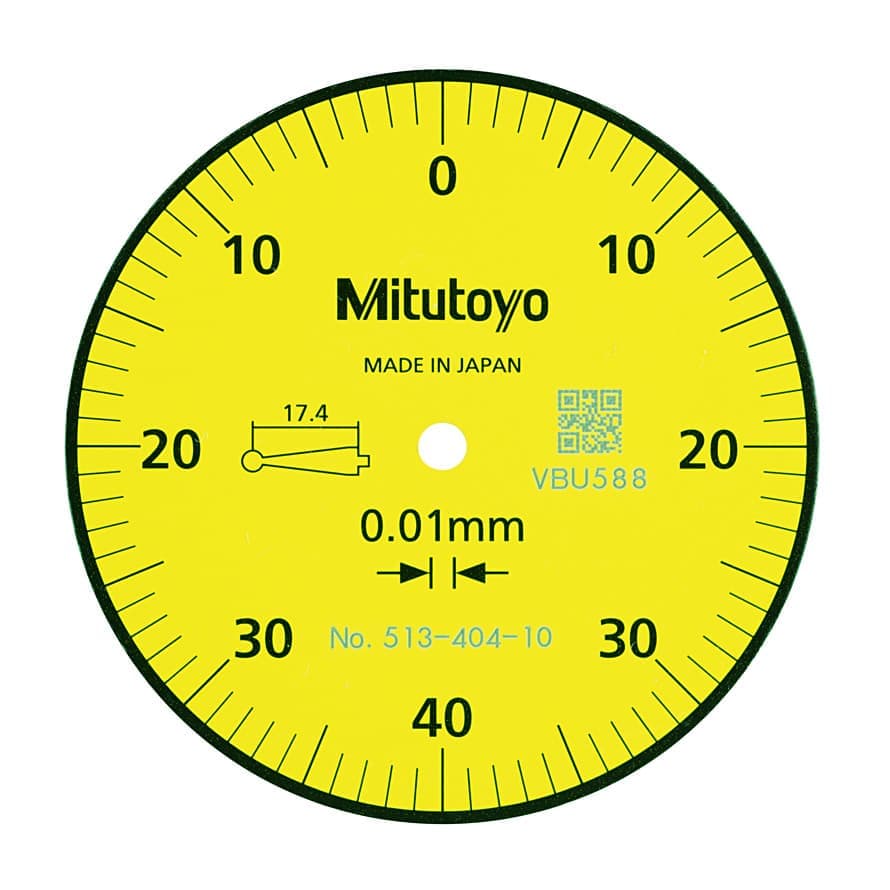 Mitutoyo 0.8 x 0.01 mm Horizontal Type Dial Test Indicator, 513-404-10A