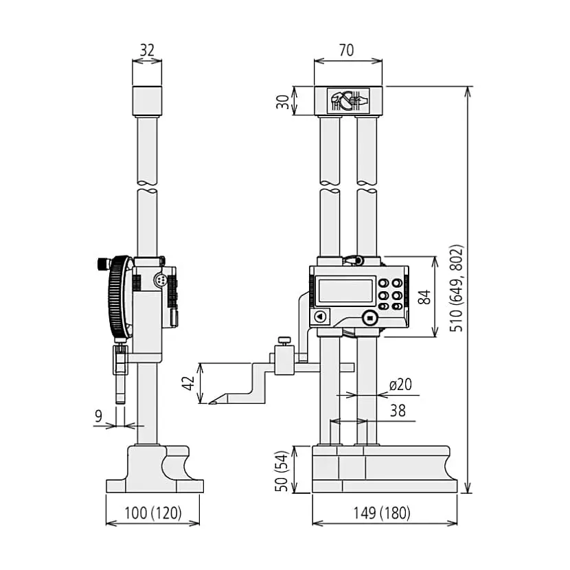 Mitutoyo 0 - 300 mm Double Column Digital Height Gauge, 192-663-10