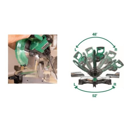 HiKoki 305mm / 12 inch Xact Cut LED Compound Mitre Saw, C12FDHB